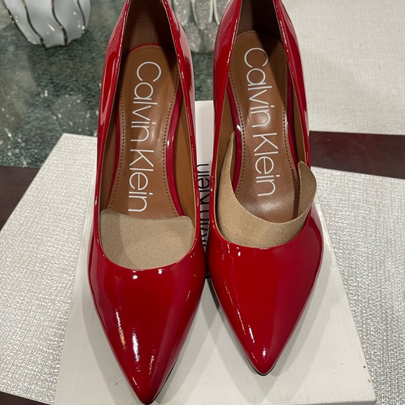 Calvin Klein Glossy Red Heels - Picture 4 of 6